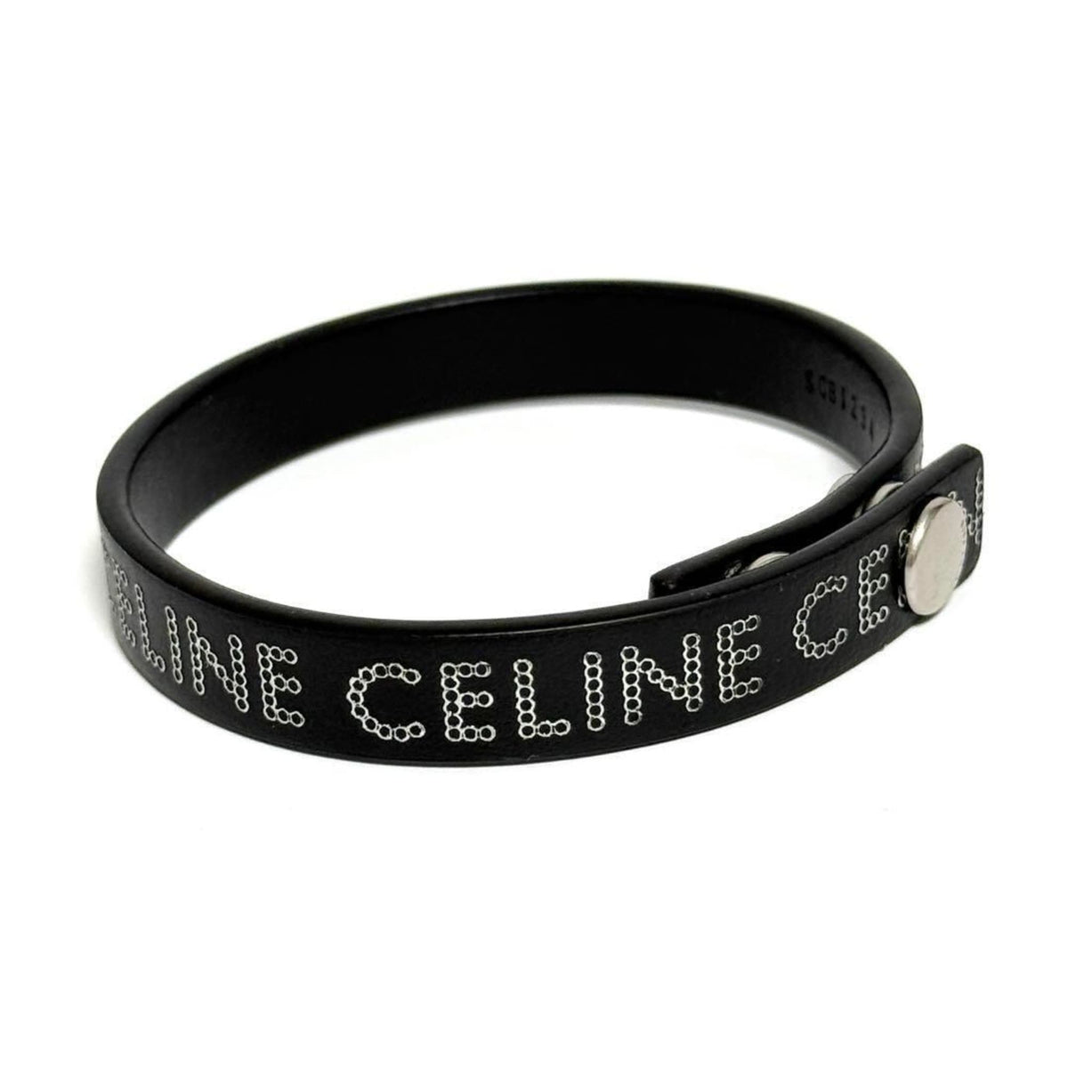 Monochrome Stud Bracelet Leather