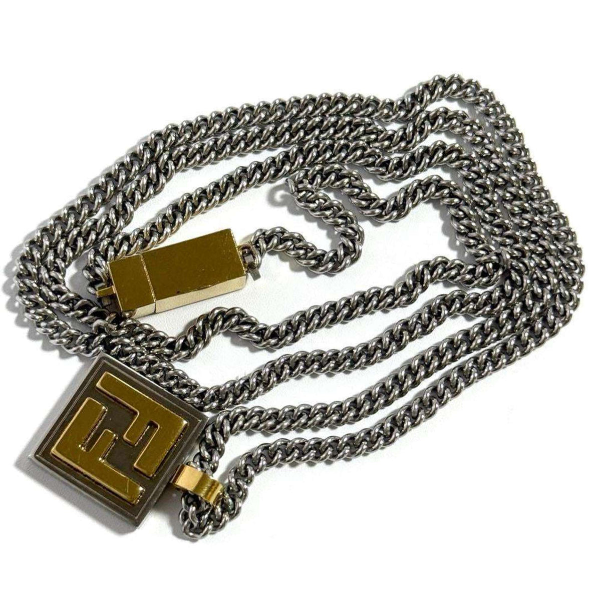 Pendant Necklace Metal Palladium and Gold Color