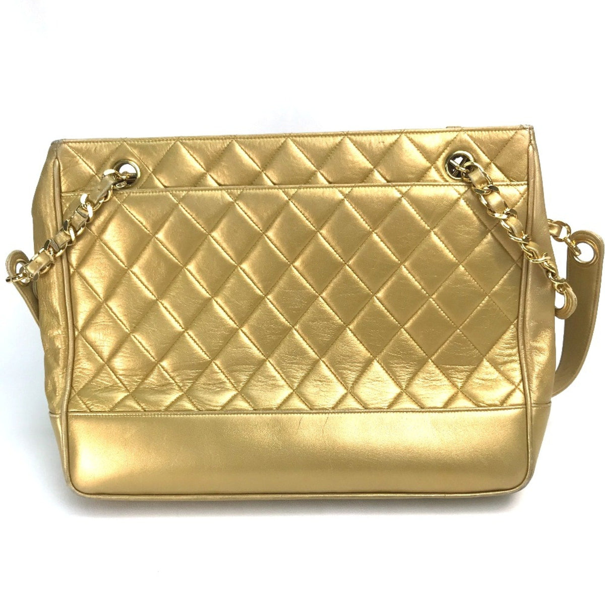 Vintage Slit Pocket Shoulder Bag Quilted Lambskin Medium