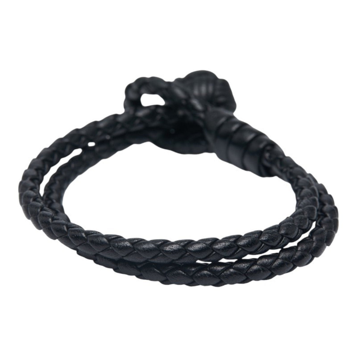 Intrecciato Bracelet Leather and Sterling Silver
