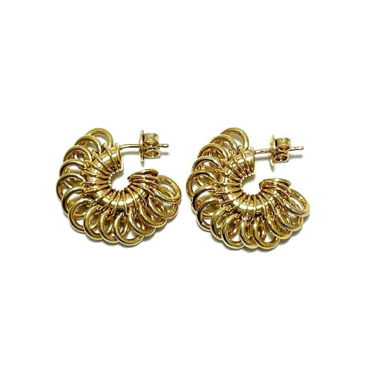 Earrings Hoop Gold and Sterling Silver