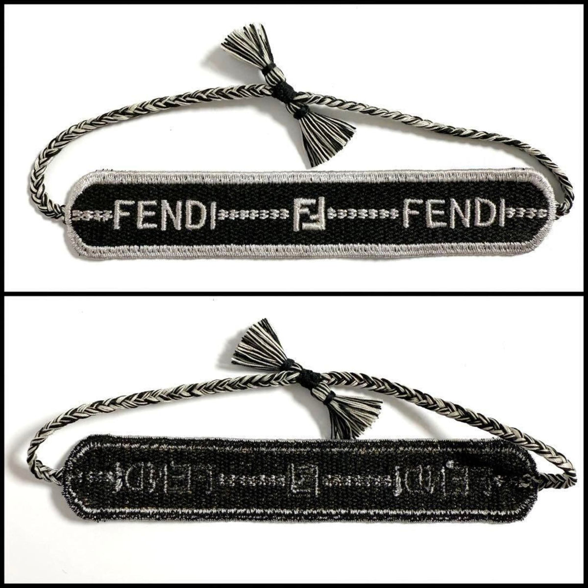 Bracelet Canvas Black and Silver