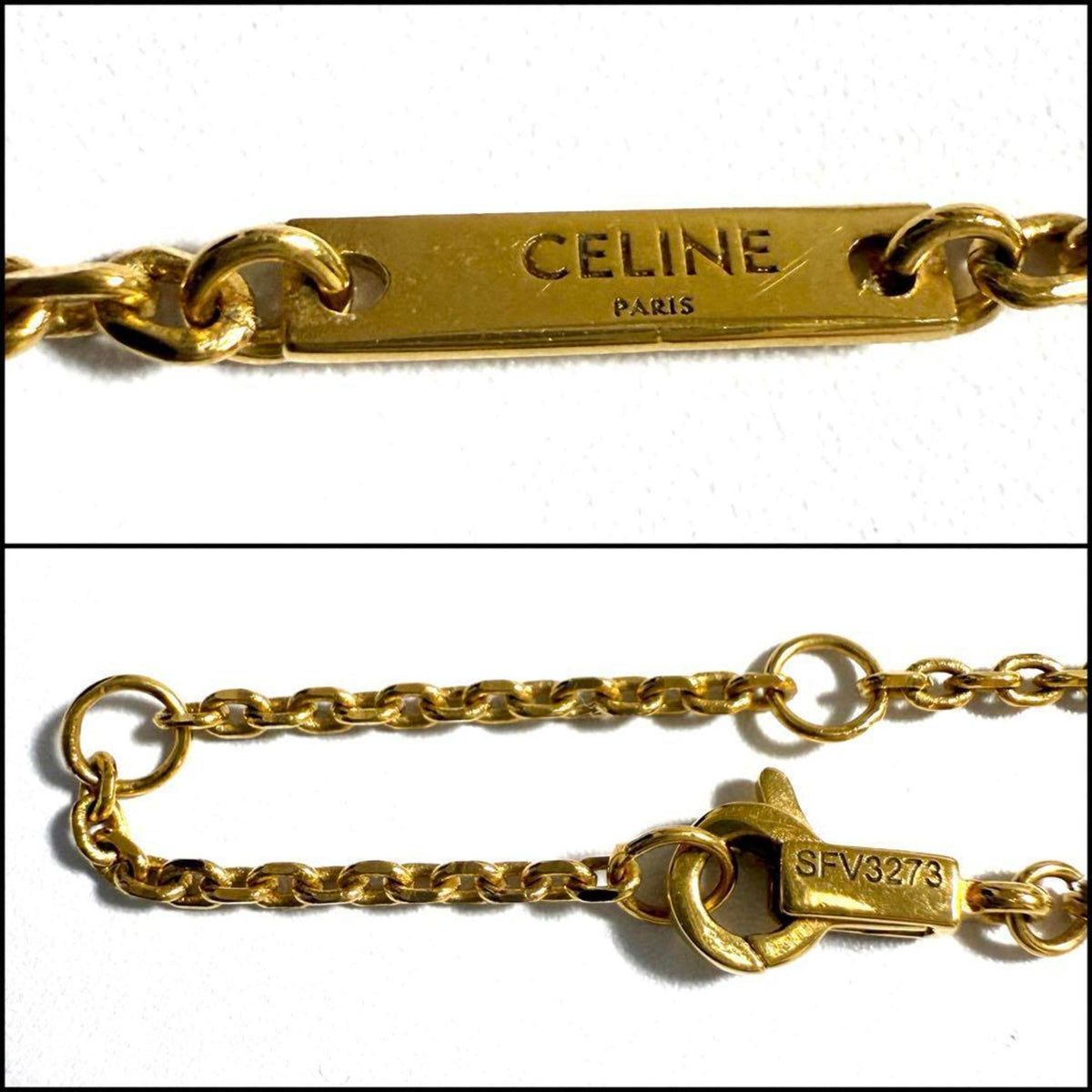 Triomphe Solitaire Pendant Necklace Metal Gold