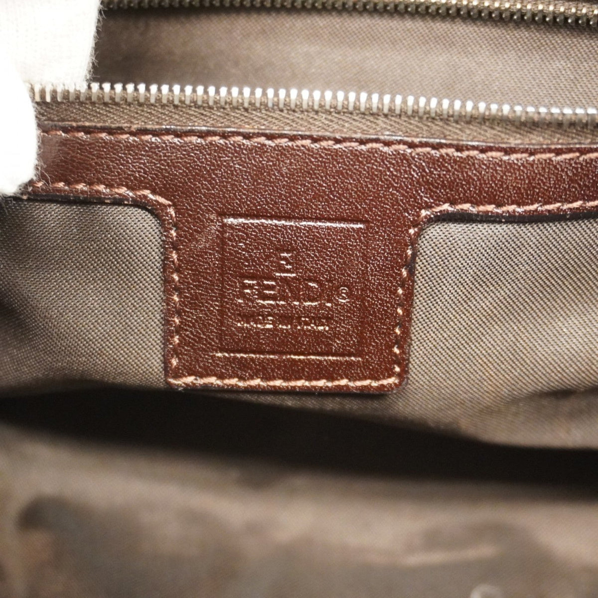 Vintage Pocket Shoulder Bag Zucca Canvas Small