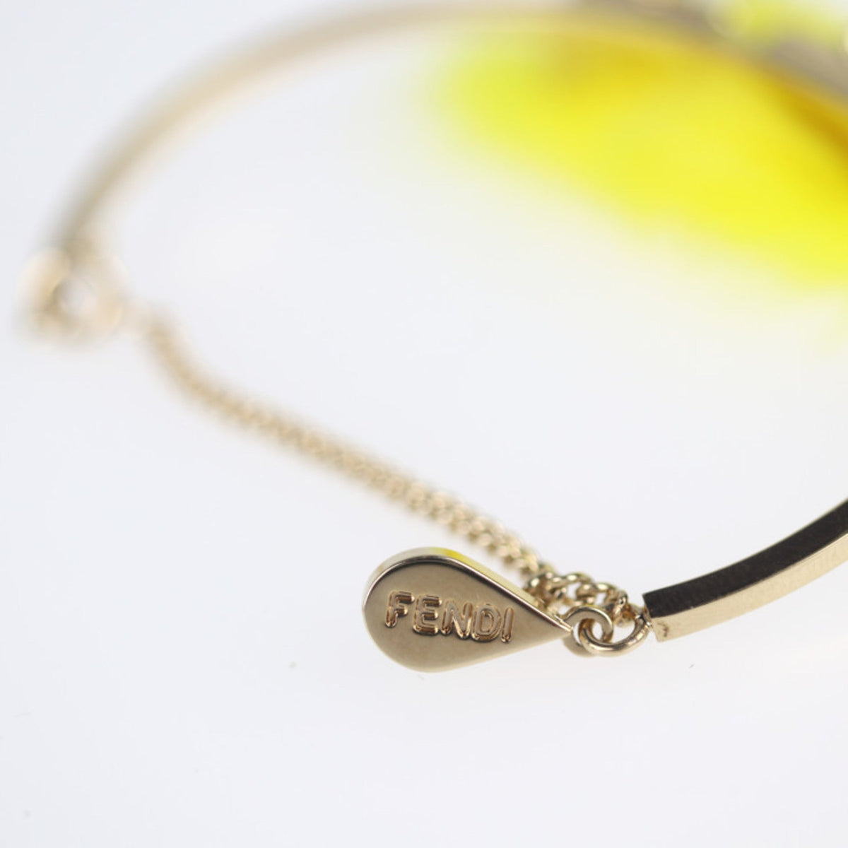 Monster Charm Bracelet Fur and Metal Yellow