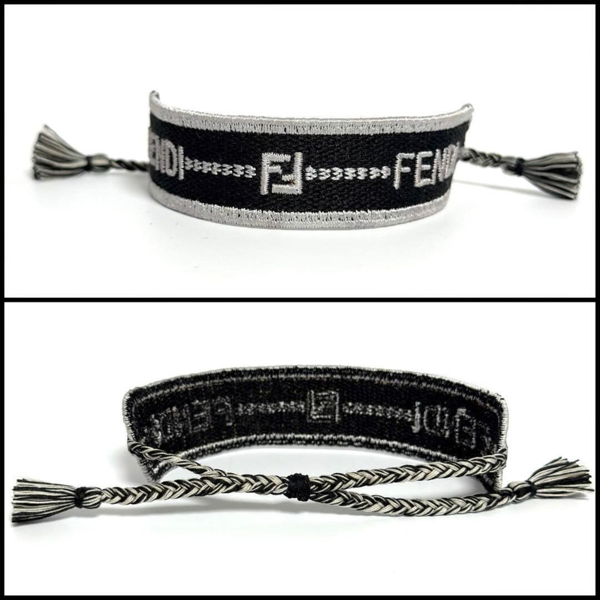 Bracelet Canvas Black and Silver