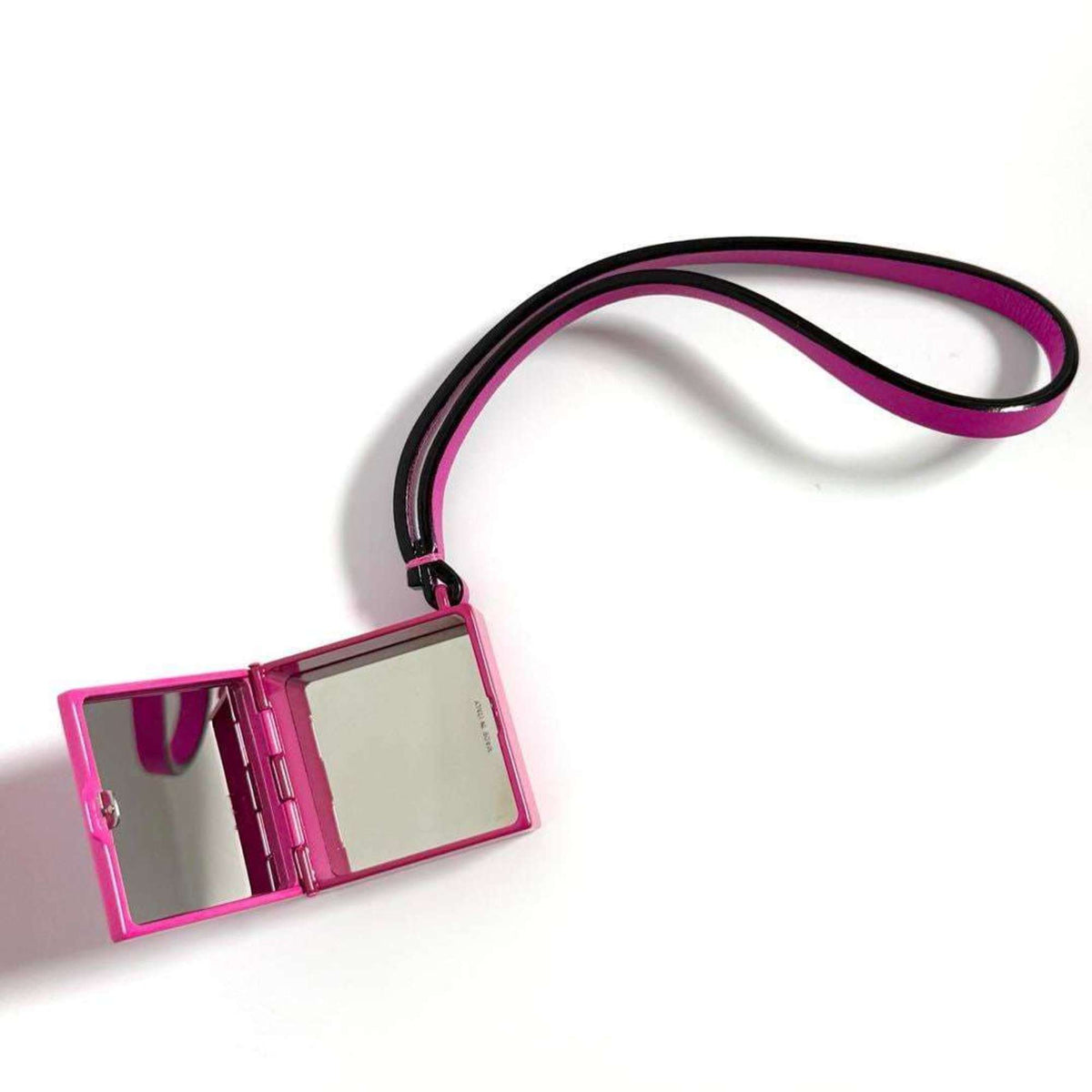 Charm Leather and Metal Rock Studs Mirror Handbag Charm