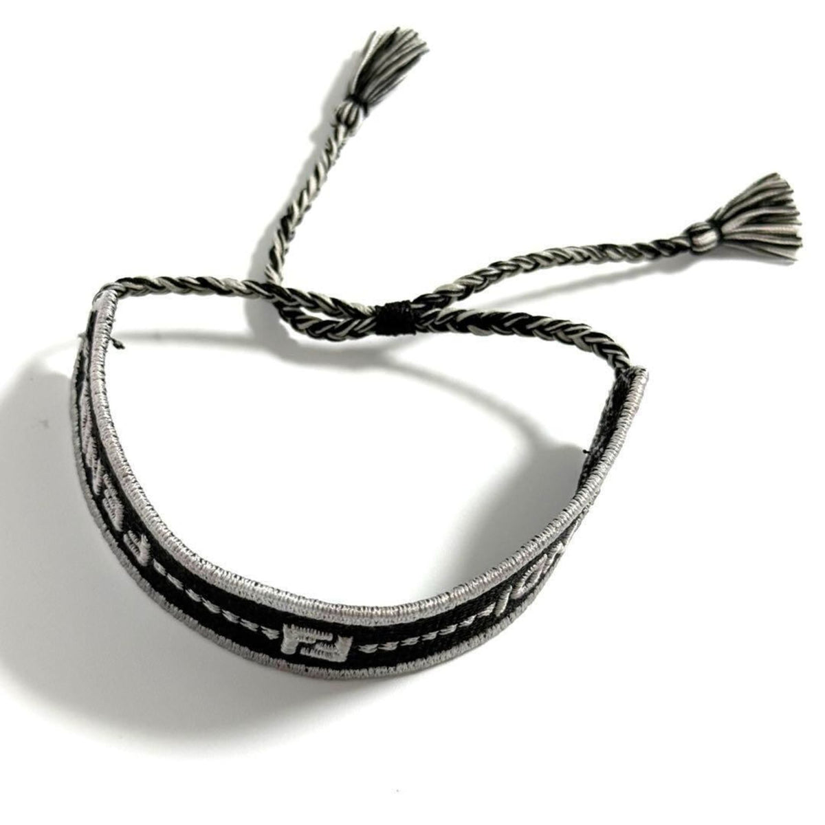 Bracelet Canvas Black and Silver