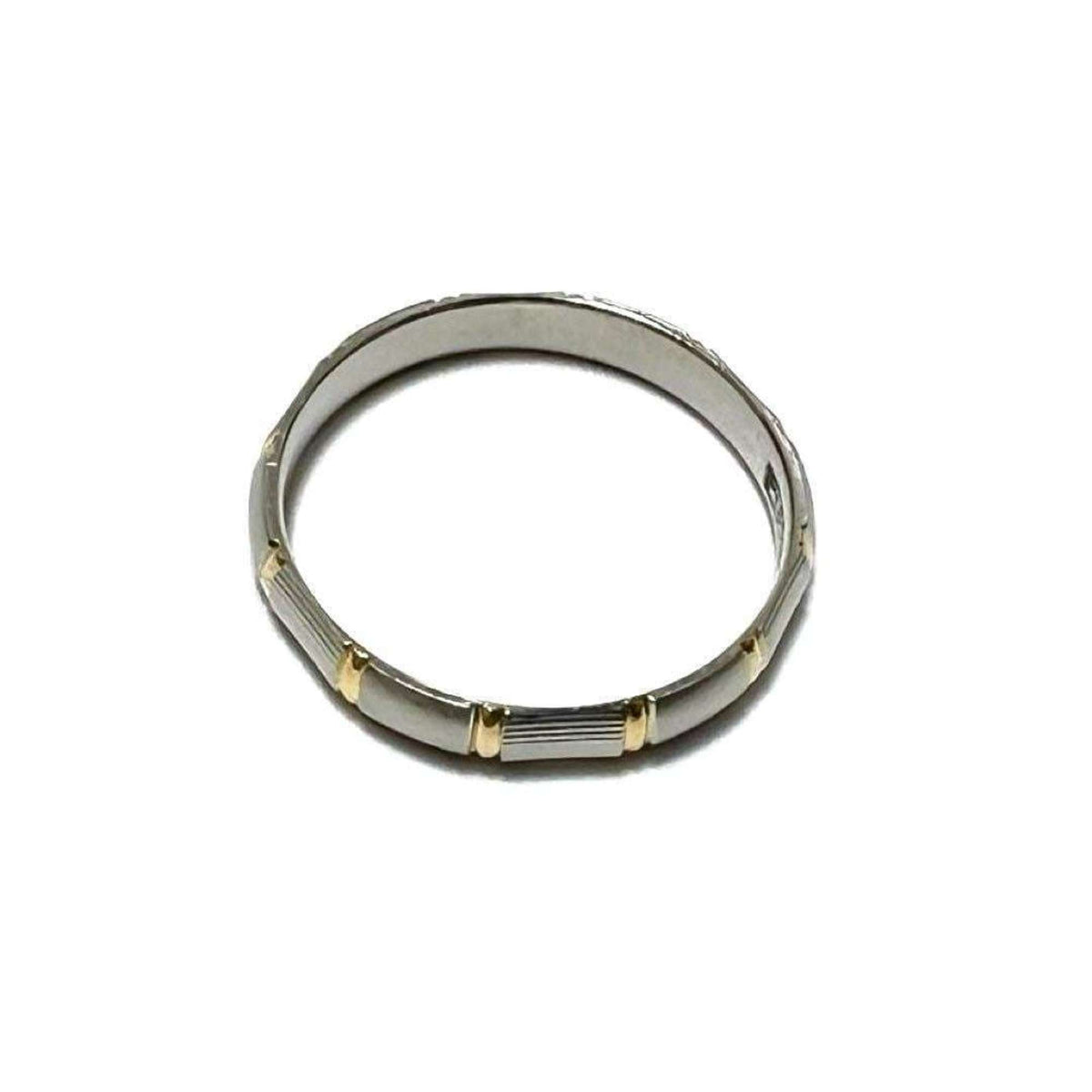 Band Ring Platinum and 18K Yellow Gold