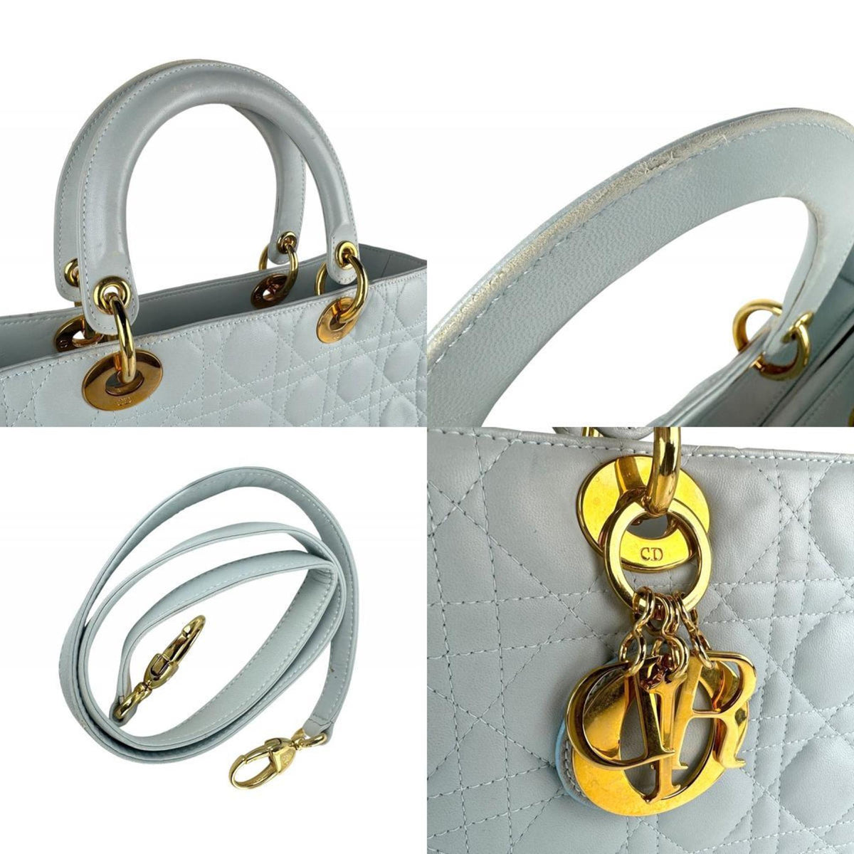 Lady Dior Bag Cannage Quilt Lambskin Large