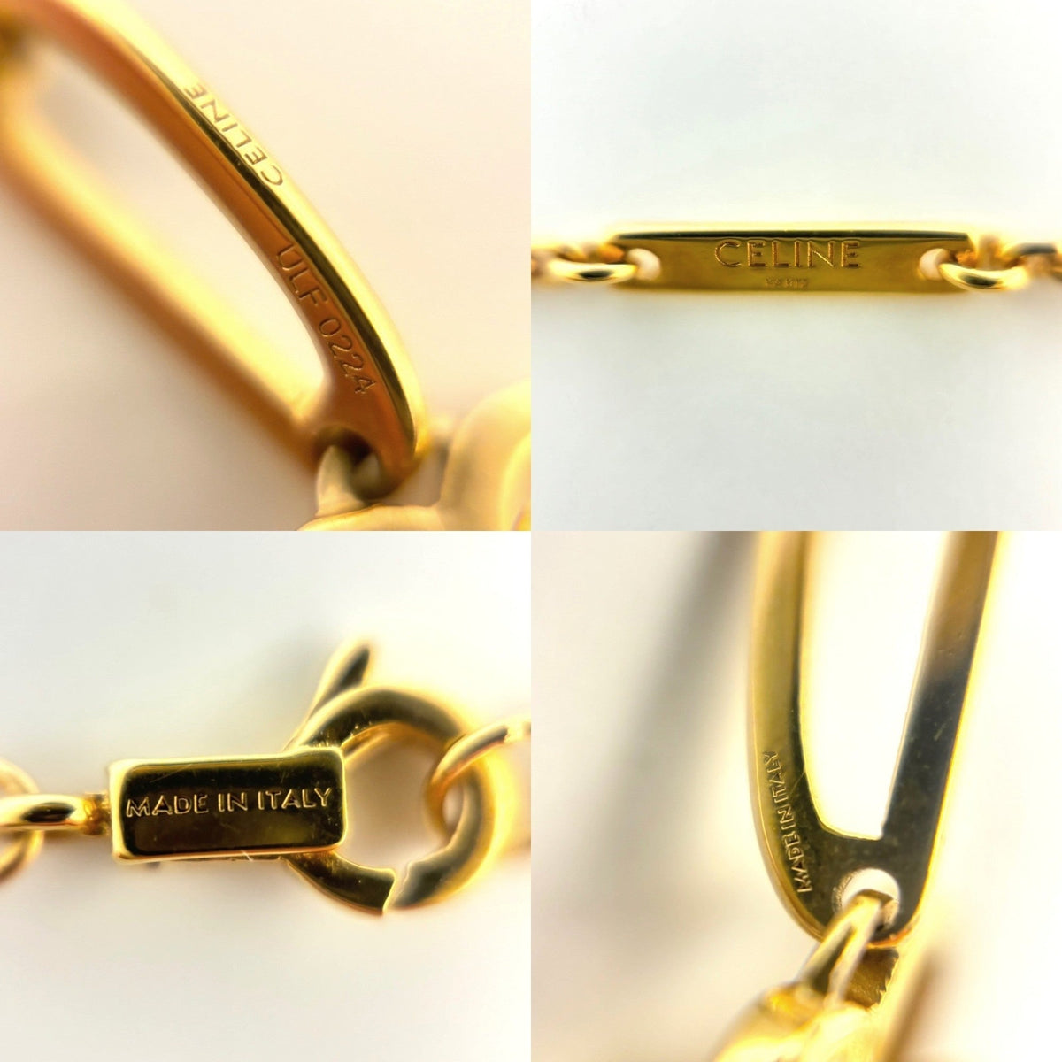 Triomphe Heart Motif Pendant Necklace Gold