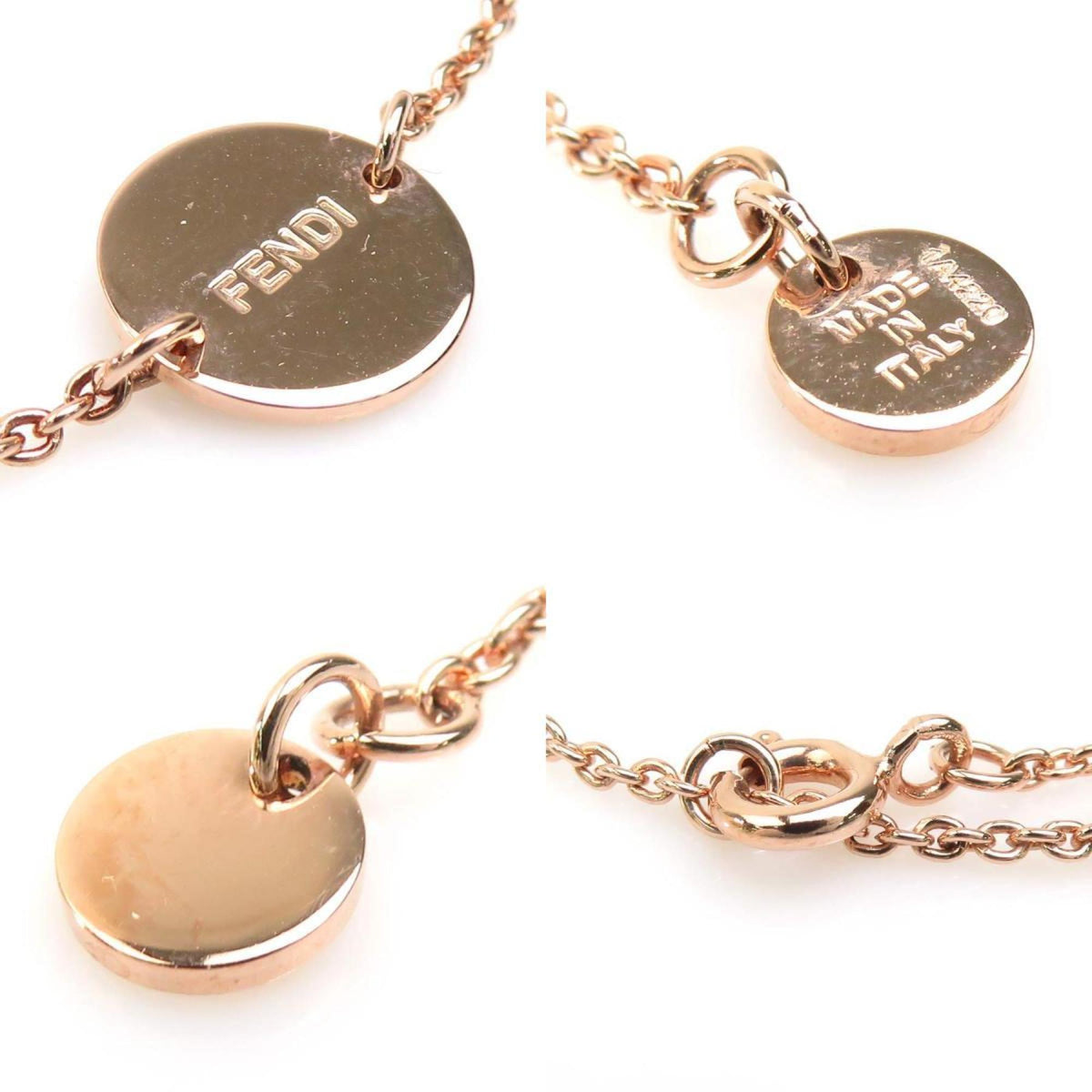 Charm Bracelet Metal Pink Gold