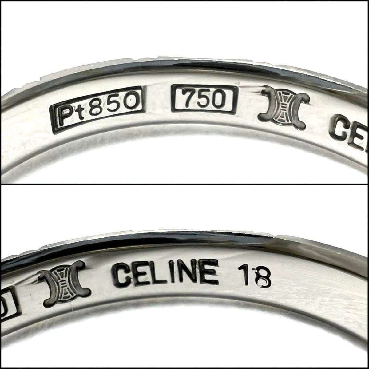 Band Ring Platinum and 18K Yellow Gold