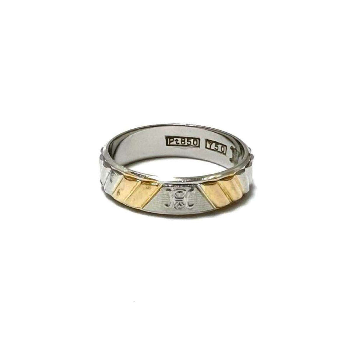 Trim Off Ring Platinum and 18K Yellow Gold
