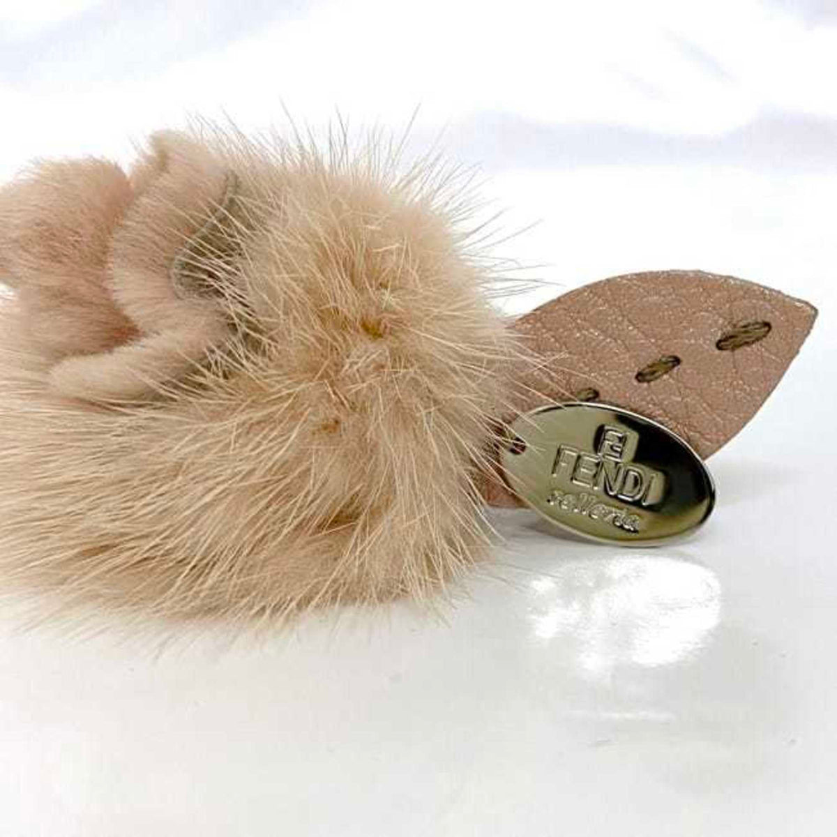 Charm Bracelet Fur and Leather Pink