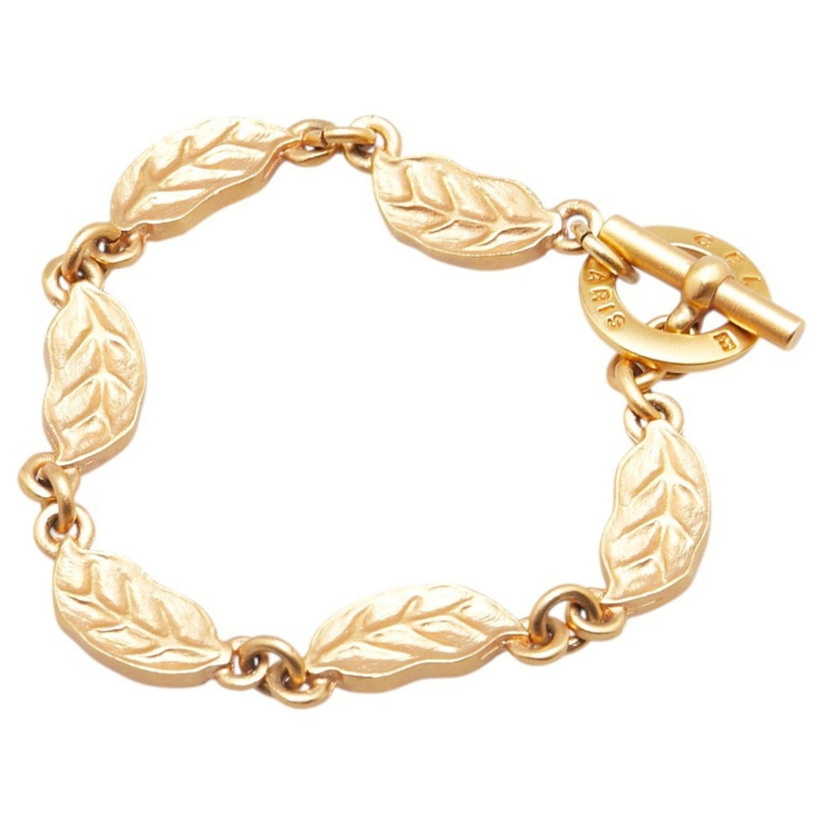 Leaf Motif Chain Bracelet Gold