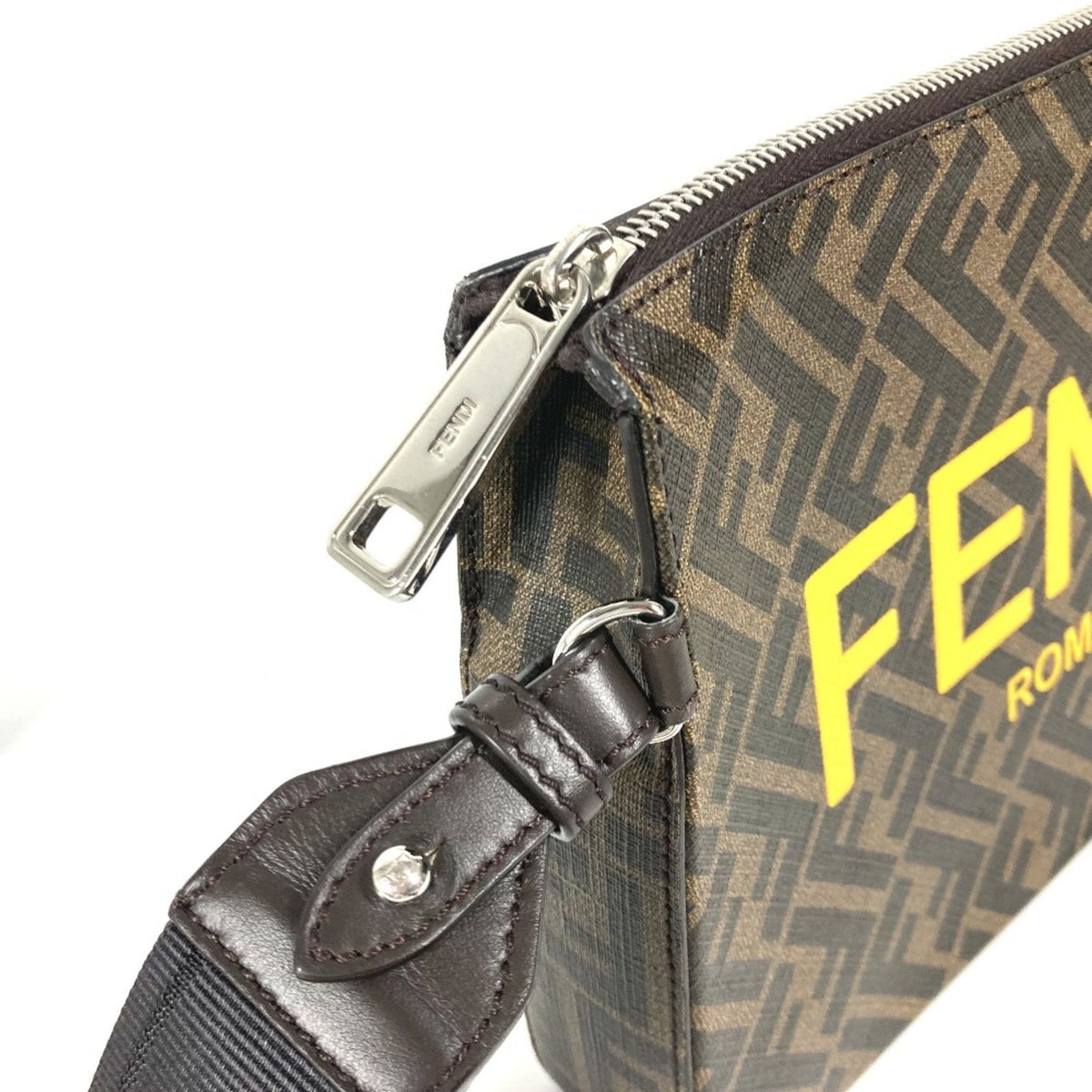 Logo Camera Case Bag Zucca Coated Canvas Medium