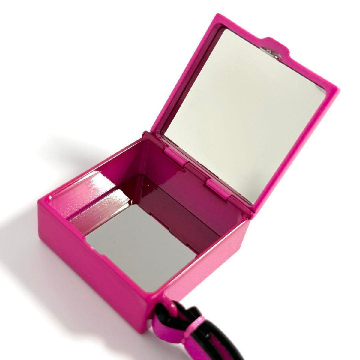 Charm Leather and Metal Rock Studs Mirror Handbag Charm