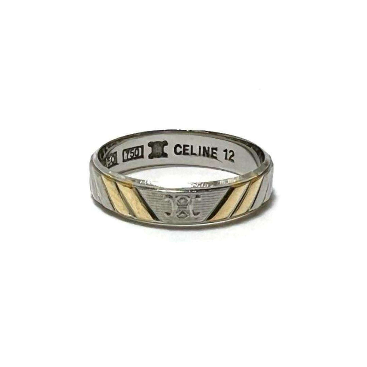 Band Ring Platinum and 18K Yellow Gold