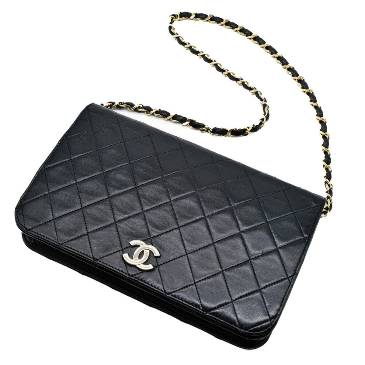Vintage Full Flap Bag Quilted Lambskin Medium