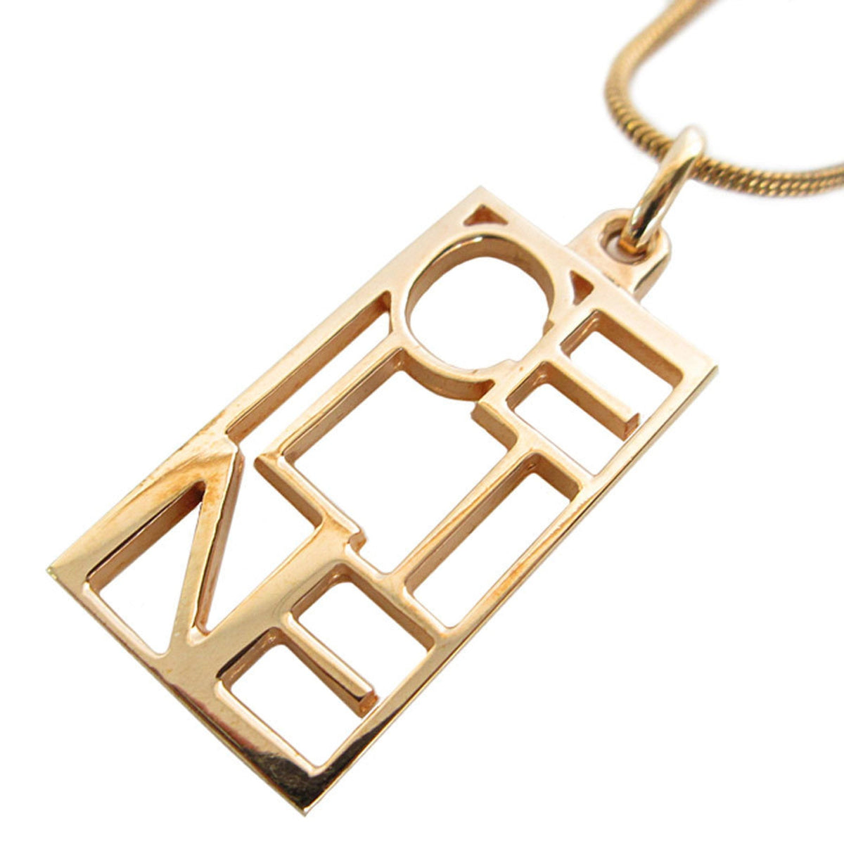 Pendant Necklace Metal Pink Gold