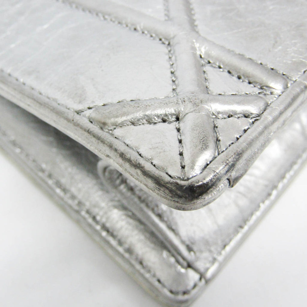 Diorama Clasp Flap Bag Crinkled Lambskin Medium