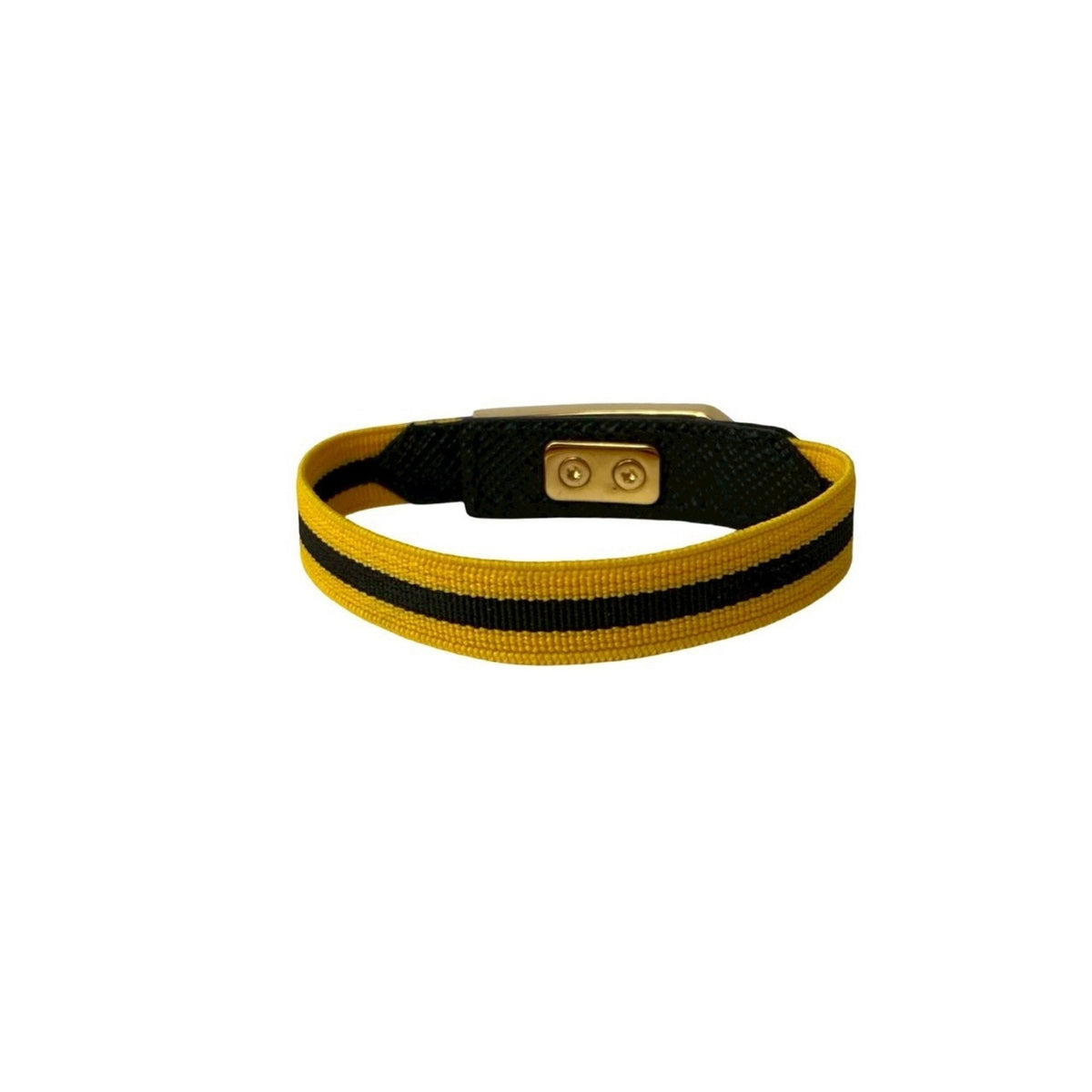 Bracelet Gold and Leather and Nylon