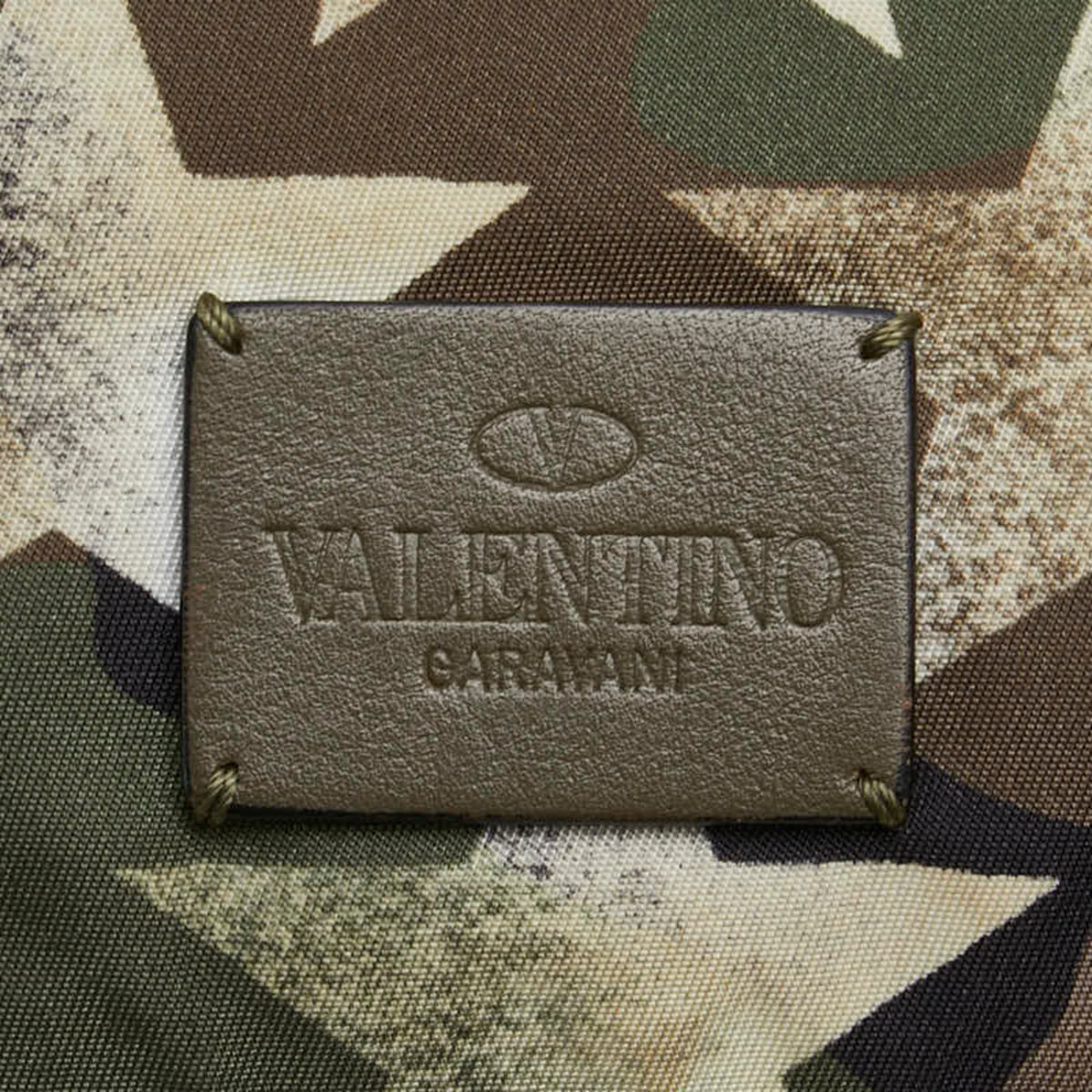 Camustars Zip Pouch Denim with Leather Applique
