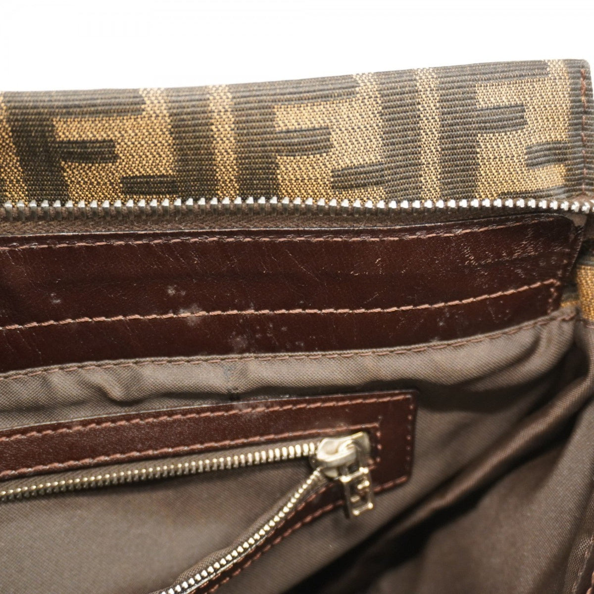 Vintage Pocket Shoulder Bag Zucca Canvas Small