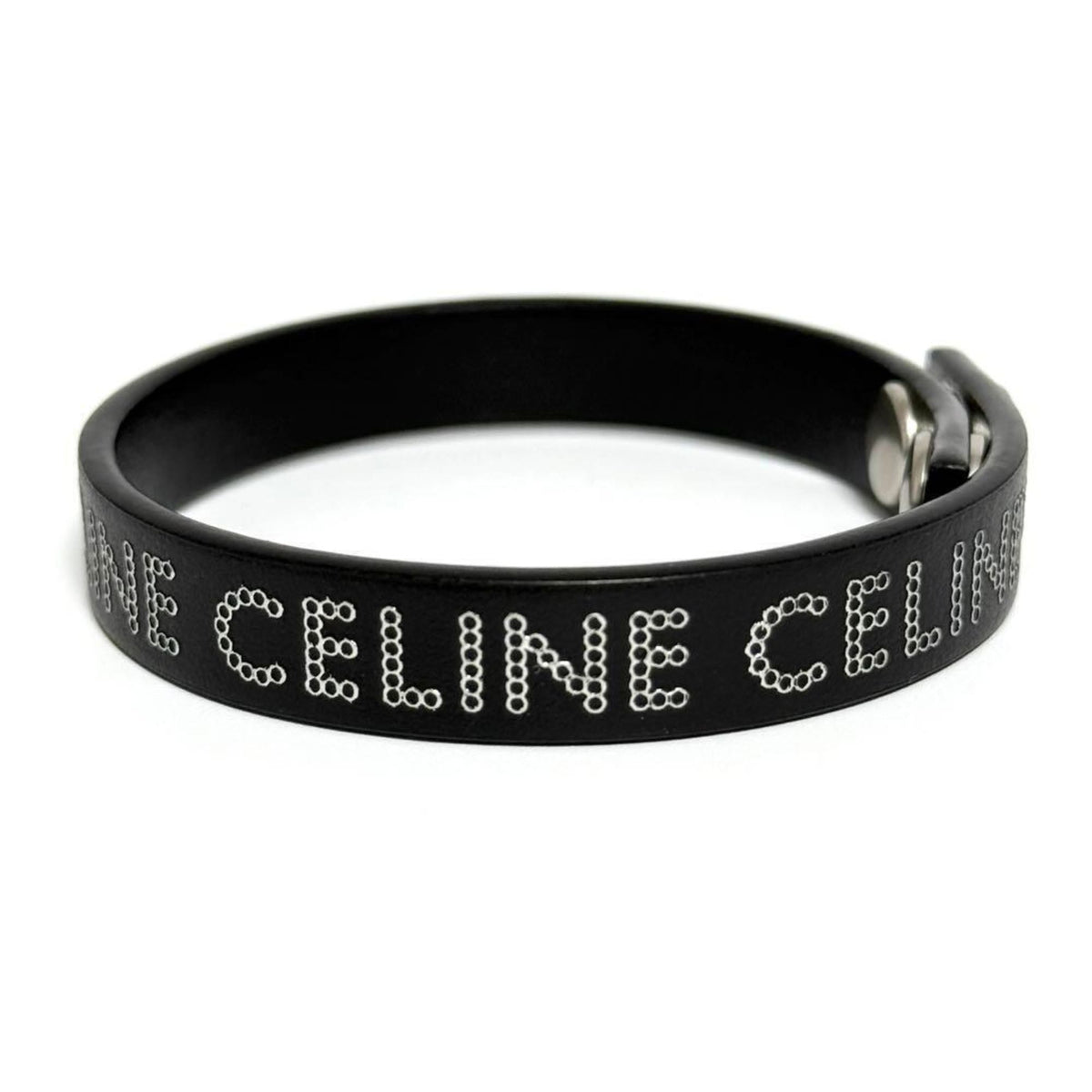 Monochrome Stud Bracelet Leather