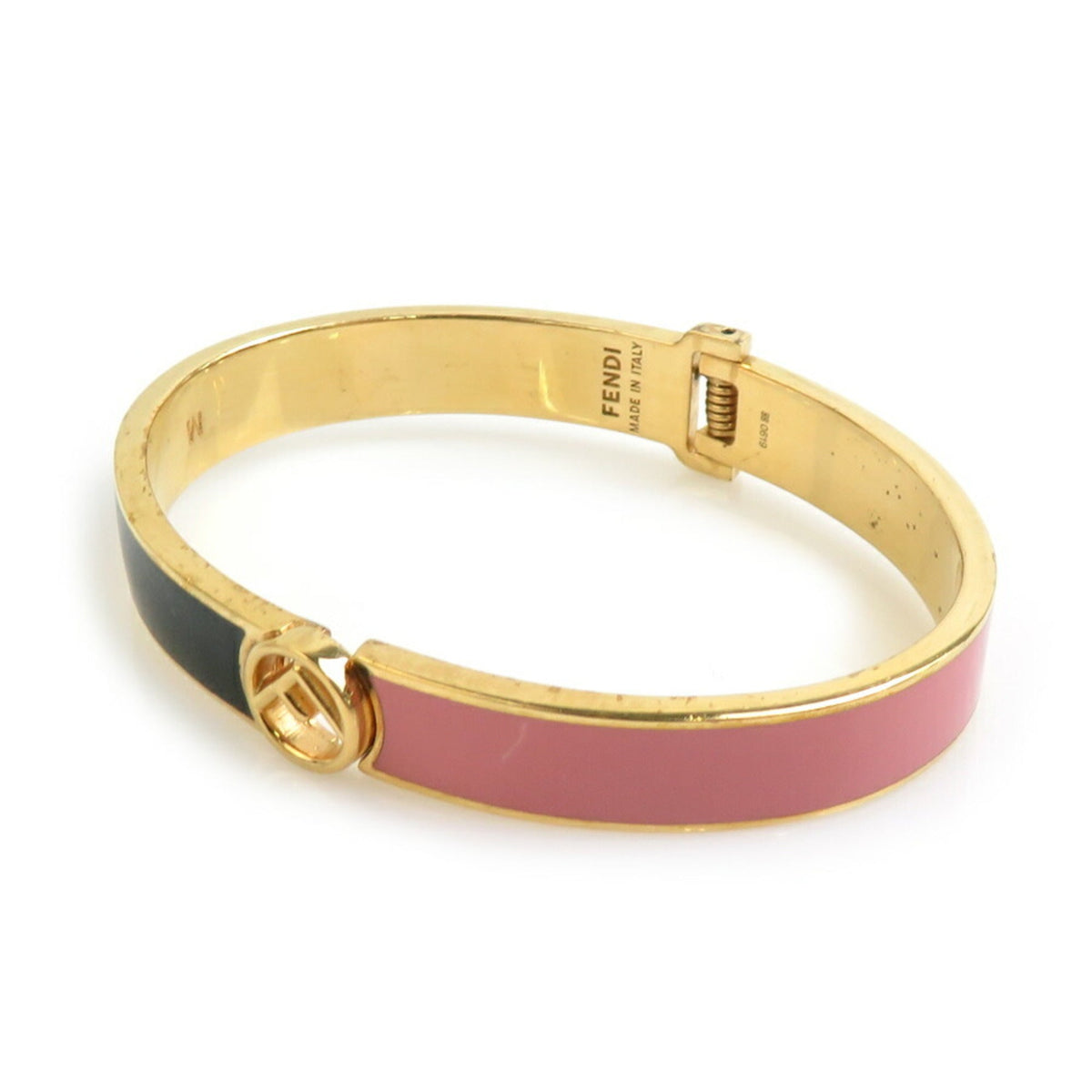 Bangle Metal Black and Pink Gold Bracelet