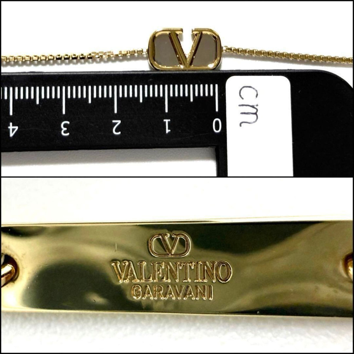 V Signature Bracelet Metal Gold