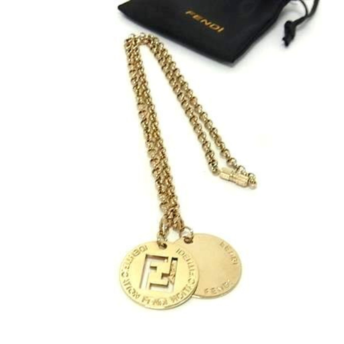 Pendant Necklace Gold Metal