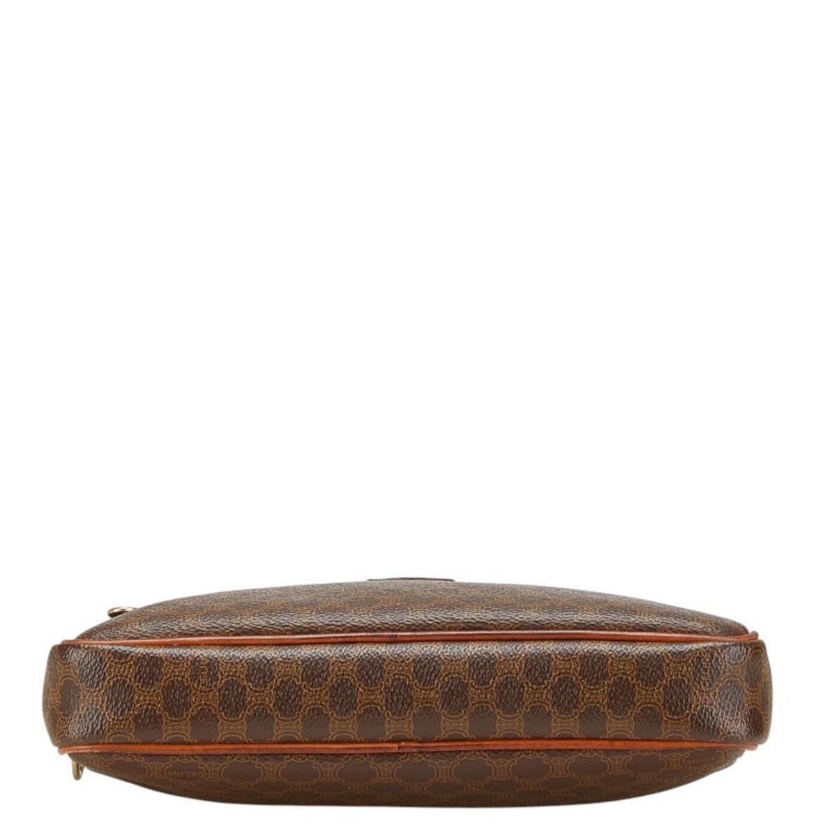 Vintage Saddle Flap Shoulder Bag Macadam Coated Canvas Small