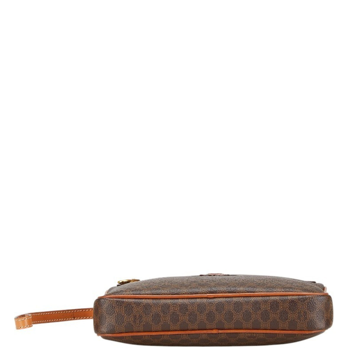 Vintage Saddle Flap Shoulder Bag Macadam Coated Canvas Small