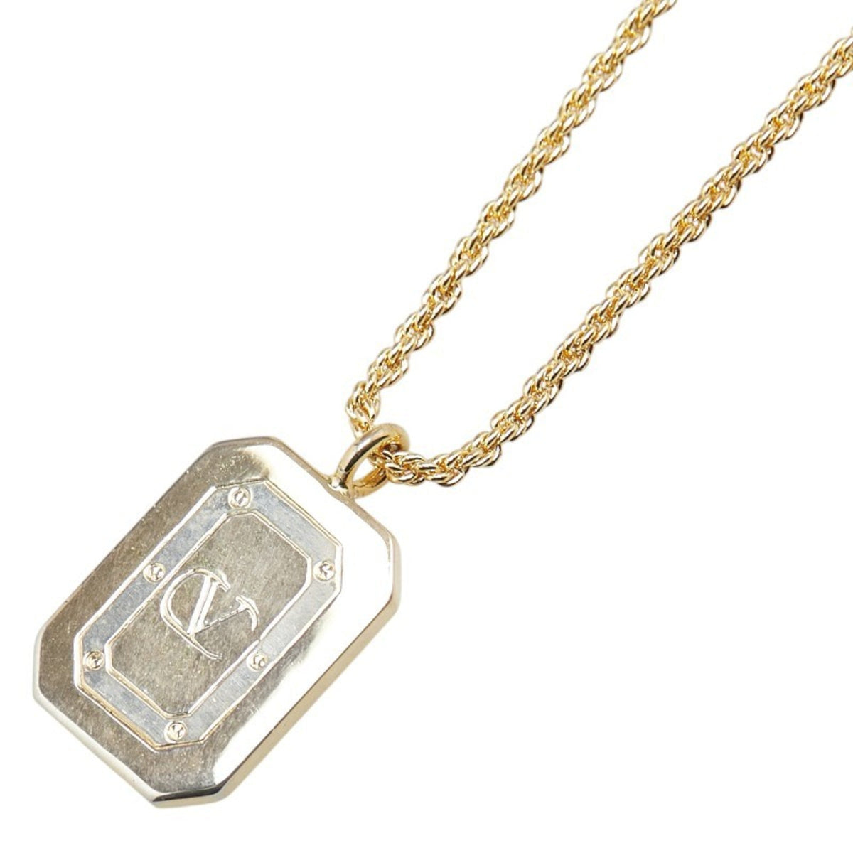 V Pendant Necklace Gold