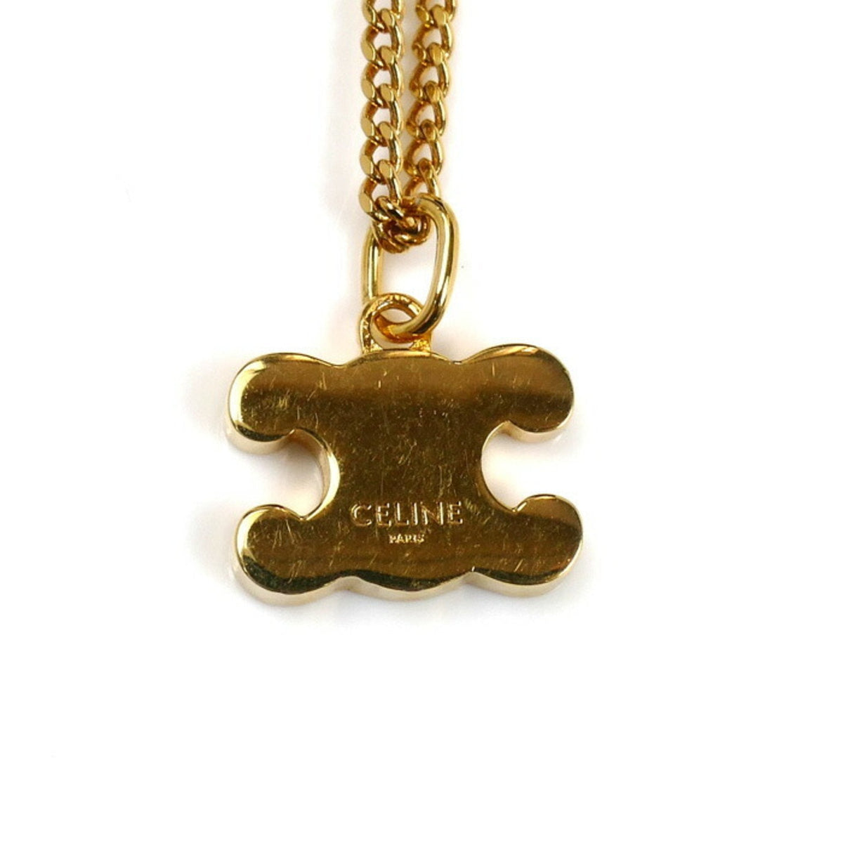 Pendant Necklace Gold with Rhinestone