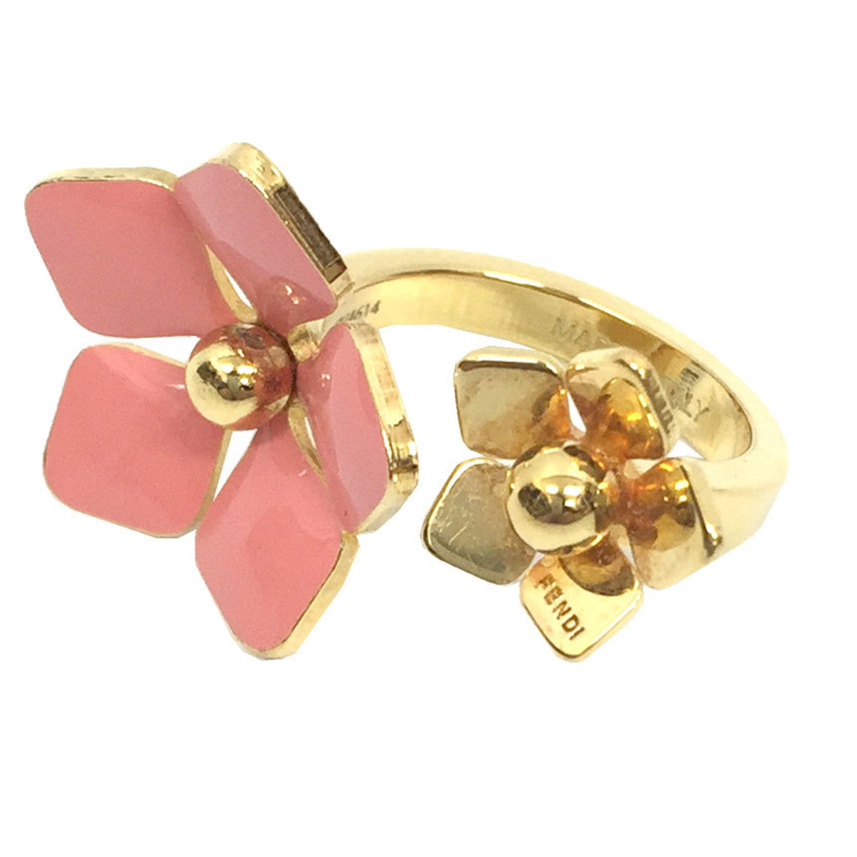 Flower Blossom Ring Brass Gold
