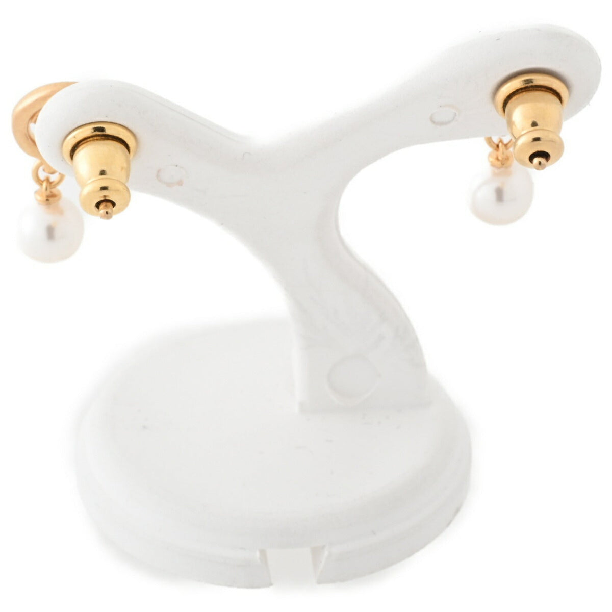 Earrings Pearl Gold-Tone Metal