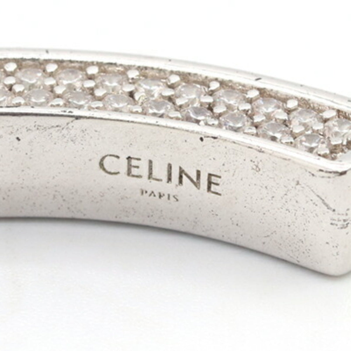 Bangle Bracelet Metal and Rhinestone
