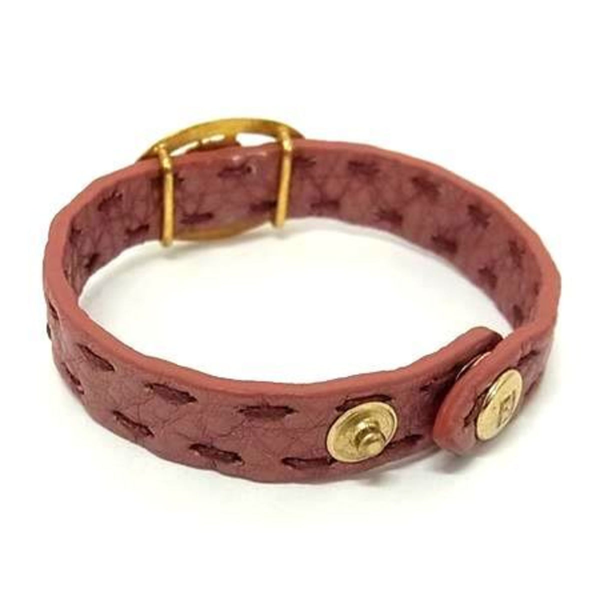 Bracelet Leather and Pink Gold
