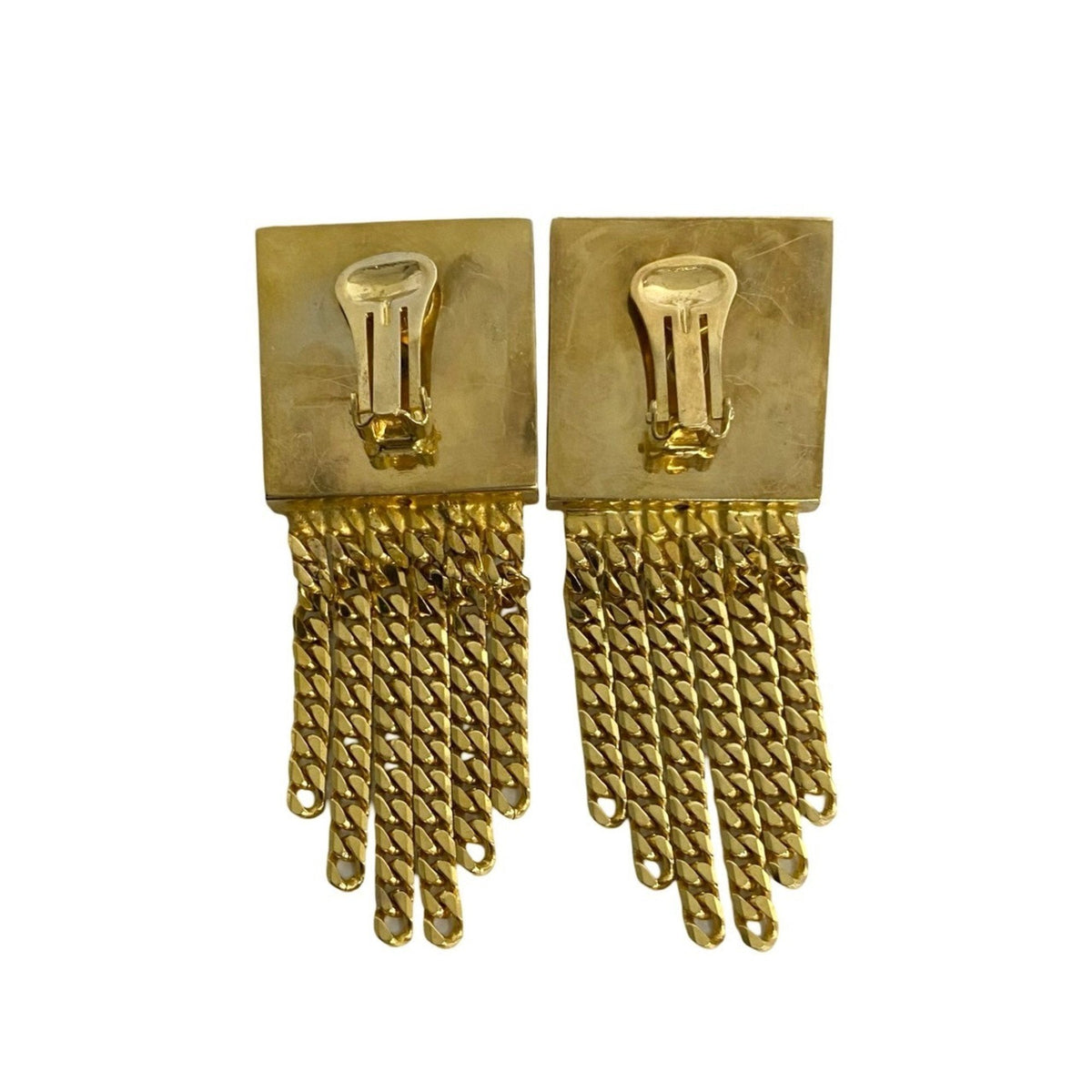 Earrings Logo Gold-Tone Metal