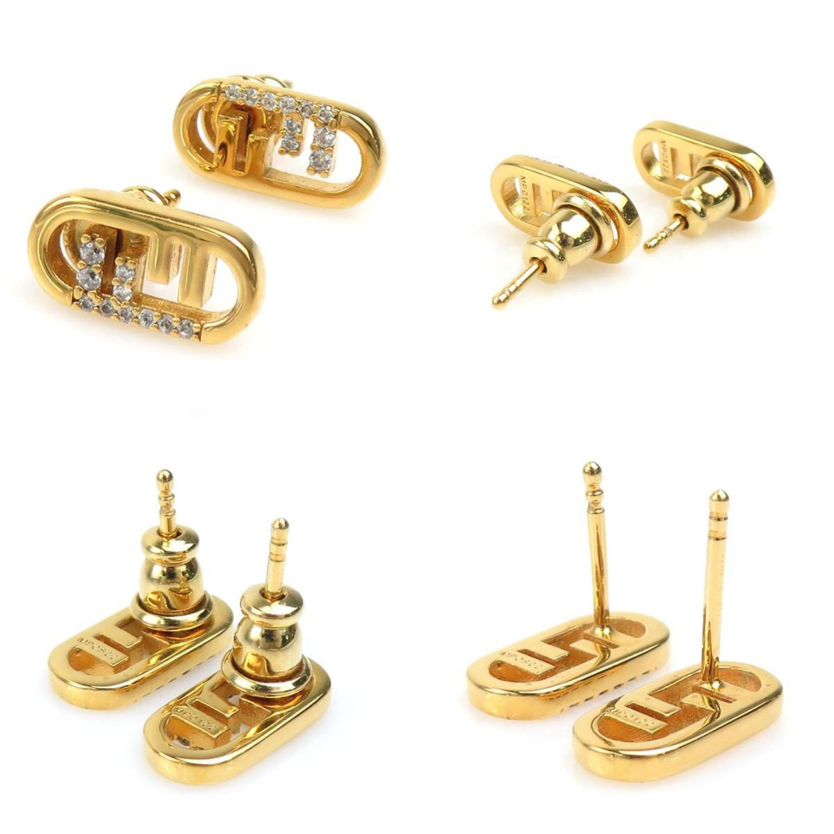 Earrings Gold-Tone Metal