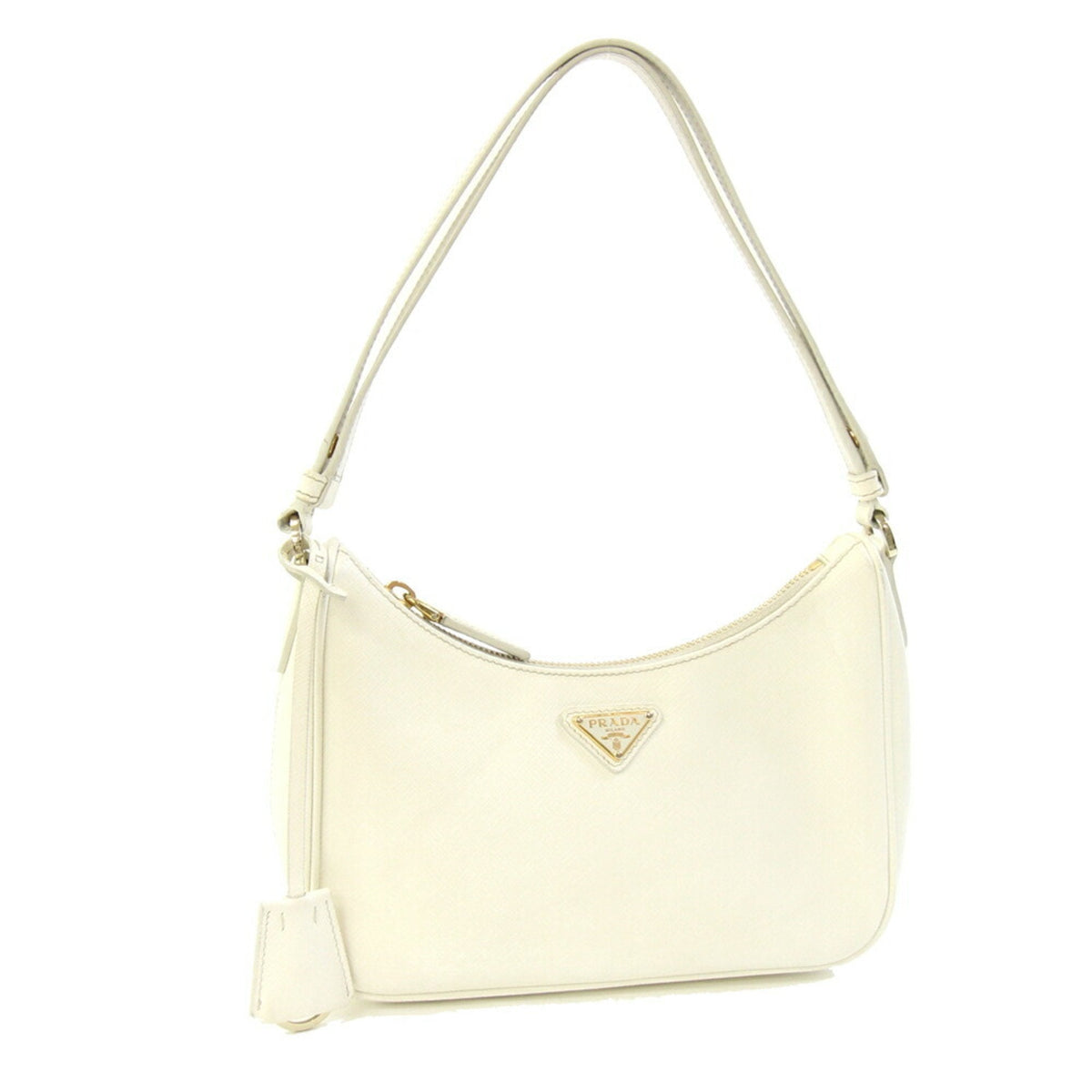Adjustable Handle Zip Hobo Saffiano Leather Mini