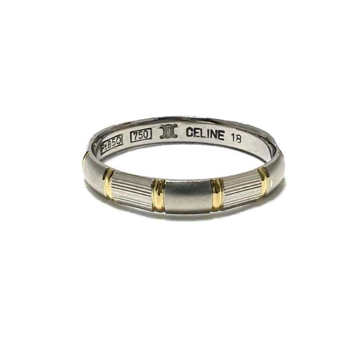 Band Ring Platinum and 18K Yellow Gold