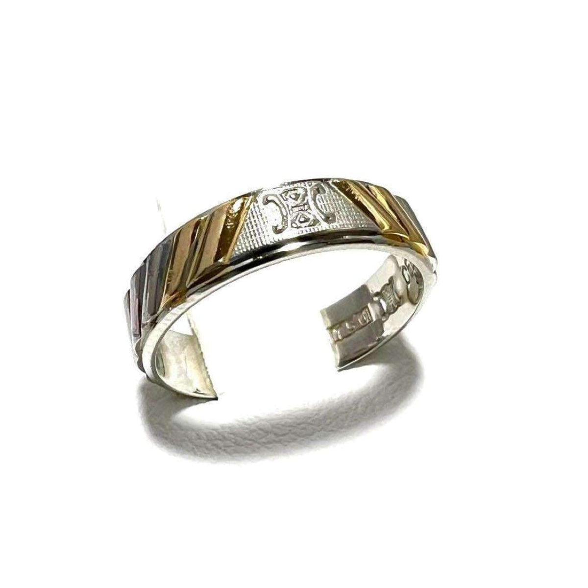 Trim Off Ring Platinum and 18K Yellow Gold