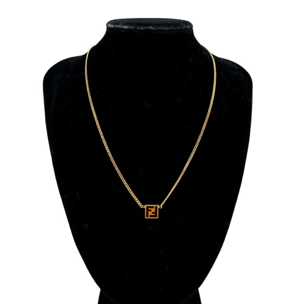 Forever Plate FF Necklace Gold