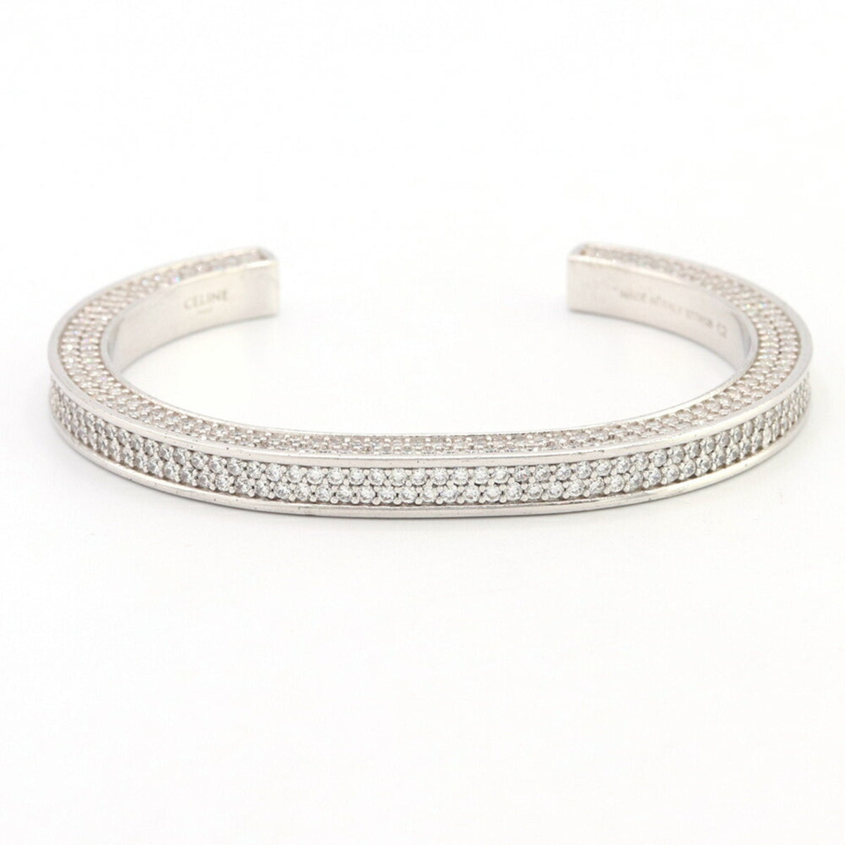 Bangle Bracelet Metal and Rhinestone