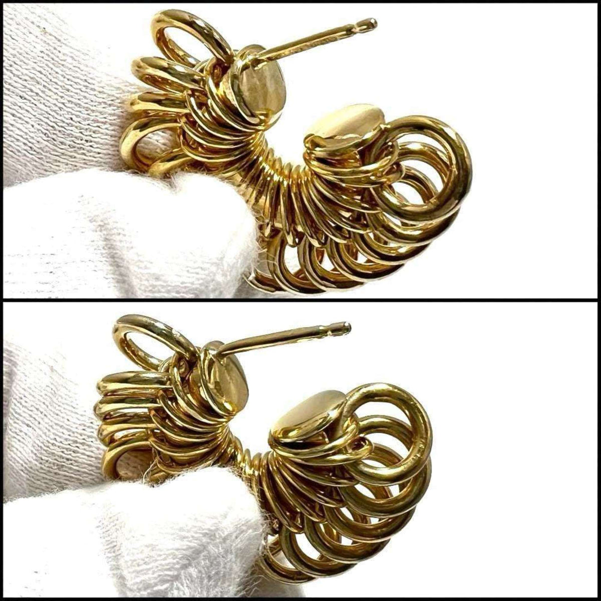 Earrings Hoop Gold and Sterling Silver