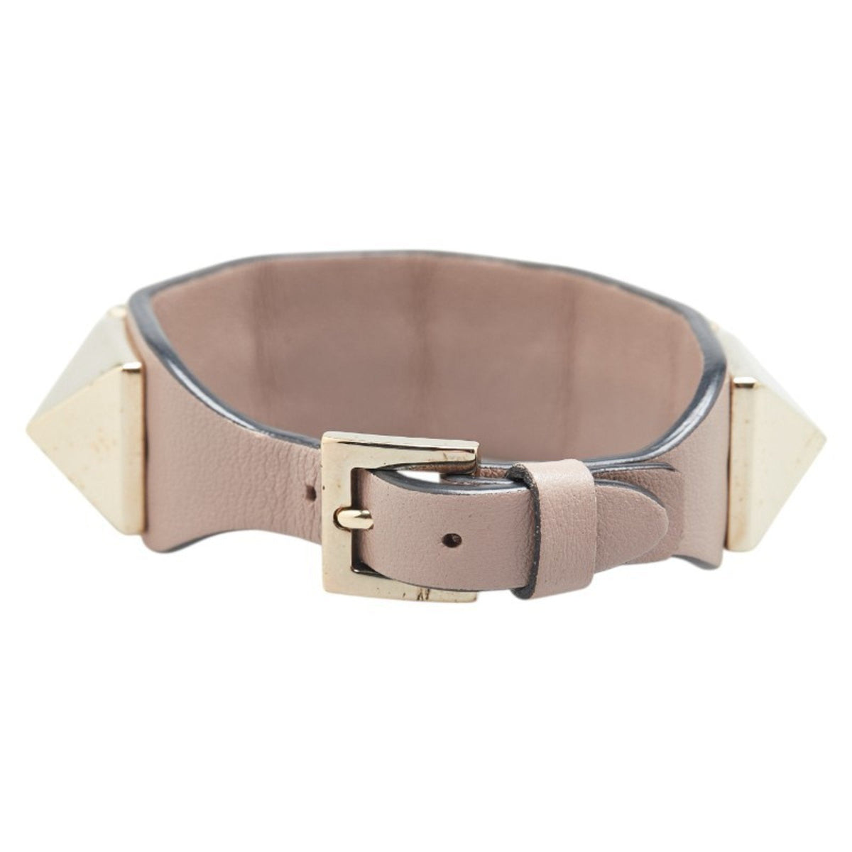 Bracelet Pink Beige and Gold Leather